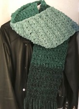 BoHo Patchwork Green-Blue-Teal Scarf for Adults BoHo Patchwork Green-Blue-Teal Scarf for Adults